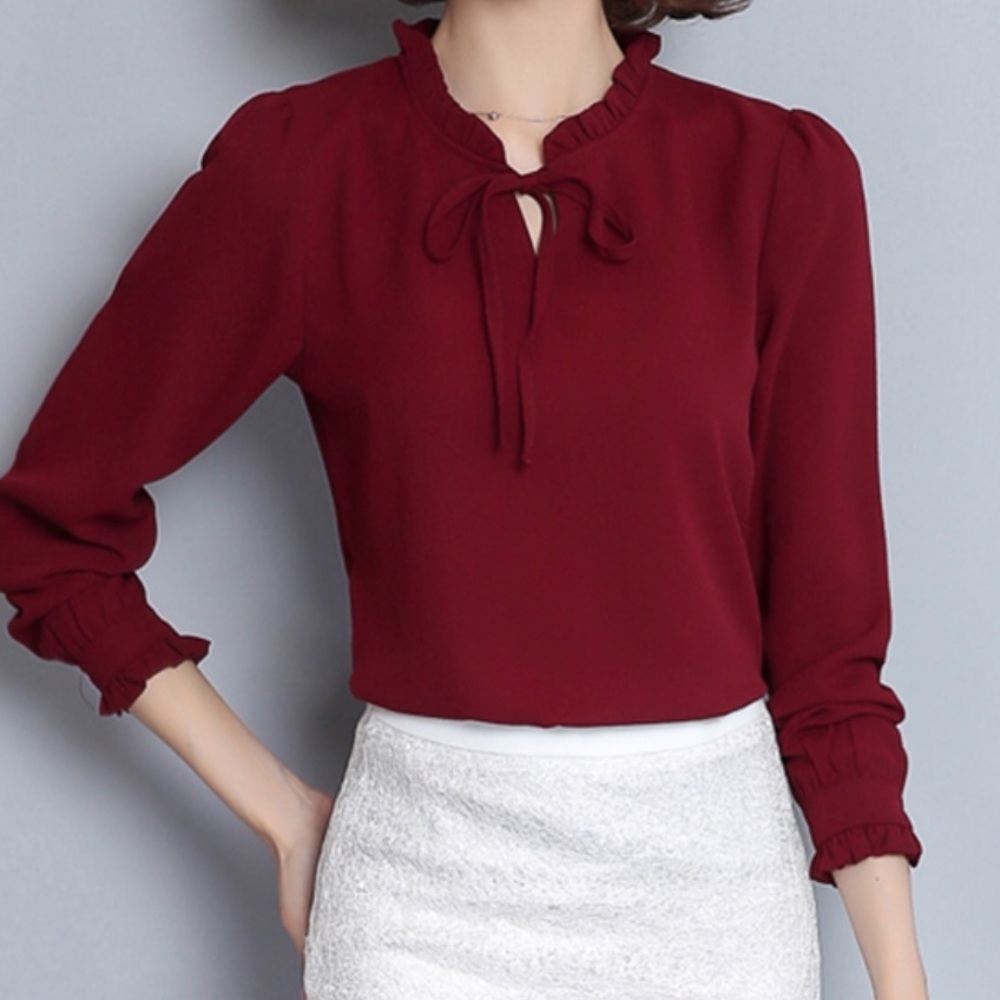 Romantic burgundy blouse
